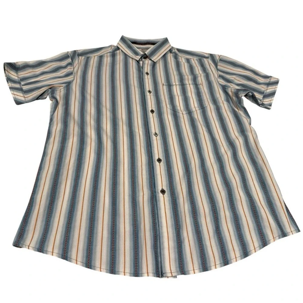 Kuhl Mens Medium Shirt Button Down Short Sleeve Western Hiking Travel‎ Outdoor